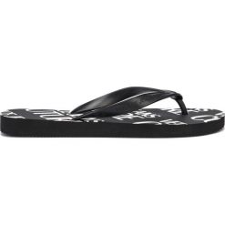 Versace Jeans Couture Japonki Czarny. Czarne klapki męskie Versace Jeans Couture, w paski, z jeansu. Za 188,95 zł.