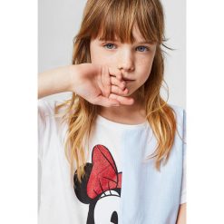 Mango Kids - Top dziecięcy Minniect 110-164 cm. Szare topy damskie marki Mango Kids, z aplikacjami, z bawełny, z okrągłym kołnierzem. W wyprzedaży za 39,90 zł.