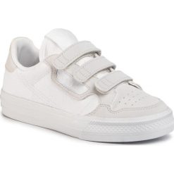Buty adidas - Continental Vulc Cf C EG9096 Ftwwht/Ftwwht/Greone. Białe półbuty dziewczęce Adidas, bez wzorów, ze skóry ekologicznej, na rzepy. Za 199,00 zł.