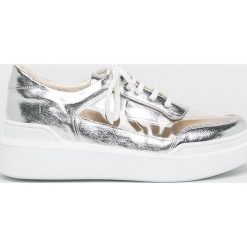 Answear - Buty. Szare buty sportowe damskie ANSWEAR, bez wzorów, ze skóry, sportowe. W wyprzedaży za 99,90 zł.