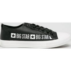 Big Star - Tenisówki. Czarne trampki męskie BIG STAR, bez wzorów, z gumy, retro, na sznurówki. W wyprzedaży za 89,90 zł.
