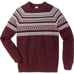 Swetry klasyczne męskie: Sweter Regular Fit bonprix czerwony klonowy