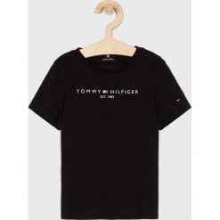 Tommy Hilfiger - T-shirt dziecięcy 98-176 cm. Szare t-shirty chłopięce TOMMY HILFIGER, z nadrukiem, z bawełny, bez rękawów. Za 89,90 zł.