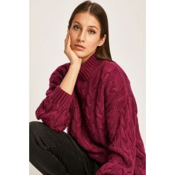 Answear - Sweter. Fioletowe swetry damskie ANSWEAR, s, bez wzorów, z bawełny, bez rękawów, bez kaptura. W wyprzedaży za 99,90 zł.