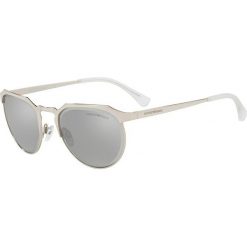 Emporio Armani - Okulary. Białe okulary przeciwsłoneczne damskie marki Emporio Armani, owalne. Za 539,90 zł.