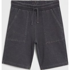 Mango Kids - Szorty dziecięce Slub 110-164 cm. Niebieskie spodenki chłopięce Mango Kids, bez wzorów, z bawełny, sportowe. Za 45,90 zł.