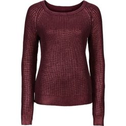 Swetry klasyczne damskie: Sweter z połyskiem bonprix czerwony klonowy z połyskiem