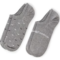 Zestaw 2 par stopek męskich EMPORIO ARMANI - 304228 9P292 03748 r.39/46 Light Grey Melange. Szare skarpetki damskie Emporio Armani, bez wzorów, z elastanu. Za 69,00 zł.