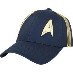 Star Trek Discovery - Metal Logo Czapka baseballowa granatowy. Niebieskie czapki z daszkiem damskie marki Star Trek, z aplikacjami, z tworzywa sztucznego. Za 54,90 zł.