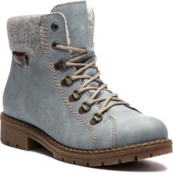 Trapery RIEKER - Y9142-10 Blau. Czarne buty zimowe damskie marki Rieker, z materiału. Za 279,00 zł.
