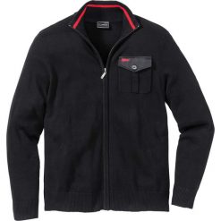 Kardigany męskie: Sweter rozpinany Regular Fit bonprix czarny