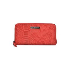 Portfele damskie: Skórzany portfel w kolorze czerwonym – (S)19 x (W)11 x (G)1,5 cm
