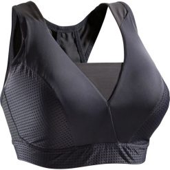 Stanik fitness kardio 900 duże rozmiary czarny. Czarne buty sportowe damskie DOMYOS, bez wzorów, z elastanu, na fitness i siłownię. Za 79,99 zł.