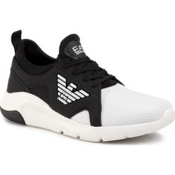 Sneakersy EA7 EMPORIO ARMANI - X8X056 XCC56 A120 Black/White. Czarne sneakersy męskie EA7 Emporio Armani, na co dzień, bez wzorów, ze skóry ekologicznej, eleganckie, bez zapięcia. W wyprzedaży za 449,00 zł.