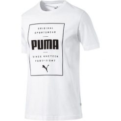 Puma Koszulka Męska Box Tee White Xl. Białe koszulki męskie Puma, xl, z nadrukiem, sportowe, bez kołnierzyka, bez rękawów. Za 95,00 zł.