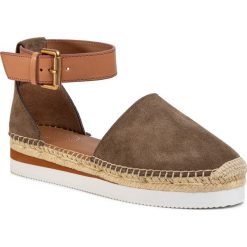 Espadryle SEE BY CHLOÉ - SB26150 Crosta 416/Alghe/Nat Calf/Cuoio 533. Pomarańczowe espadryle damskie See by Chloé, bez wzorów, ze skóry, bez obcasa. Za 939,00 zł.