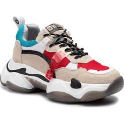 Sneakersy BIG STAR - FF274428 Beige/Red/Turqoise. Brązowe półbuty damskie BIG STAR, bez wzorów, ze skóry, retro, bez obcasa, na płaskiej podeszwie, bez zapięcia. Za 309,00 zł.