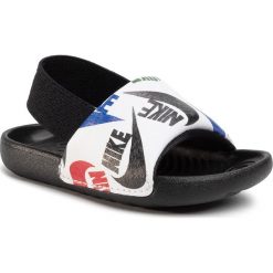 Sandały NIKE - Kawa Slide Se Jdi (TD) CW3360 010 Black/White. Białe klapki dziewczęce Nike, ze skóry. Za 99,00 zł.