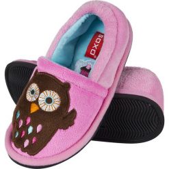 Soxo - Kapcie dziecięce. Różowe kapcie dziewczęce marki Soxo, z gumy. Za 49,99 zł.