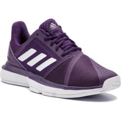 Buty adidas - CourtJam Bounce W CG6355 Legpur/Ftwwht/Msilve. Fioletowe buty sportowe damskie Adidas, bez wzorów, z tworzywa sztucznego, sportowe, tenisowe. W wyprzedaży za 239,00 zł.