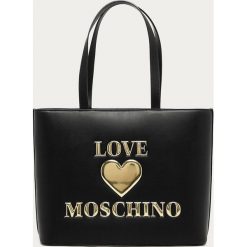 Love Moschino - Torebka. Czarne torby damskie na zakupy Love Moschino, z aplikacjami, ze skóry ekologicznej, na ramię, z aplikacjami. Za 779,90 zł.