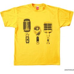 Koszulka MIKROFONY YELLOW tshirt. Czarne t-shirty męskie marki Pakamera, m, z kapturem. Za 77,00 zł.