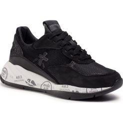 Sneakersy PREMIATA - Scarlet 4843 Black. Czarne półbuty damskie Premiata, bez wzorów, z materiału, bez obcasa, bez zapięcia. Za 989,00 zł.