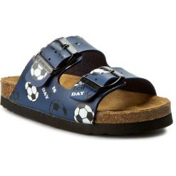 Klapki DR. BRINKMANN - 500236 Blau 5. Niebieskie sandały chłopięce Dr. Brinkmann, ze skóry ekologicznej, bez zapięcia. W wyprzedaży za 79,00 zł.