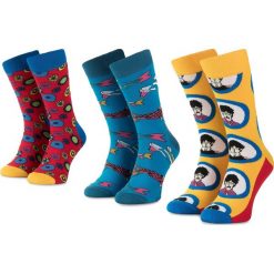 Zestaw 3 par wysokich skarpet unisex HAPPY SOCKS - The Beatles XBEA08-2000 Kolorowy. Skarpetki damskie Happy Socks. W wyprzedaży za 89,00 zł.