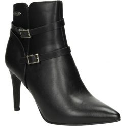 BOTKI BIG STAR T274247. Czarne botki damskie marki BIG STAR, retro, bez obcasa, bez zapięcia. Za 139,99 zł.