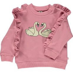 Bluza w kolorze jasnoróżowym. Różowe bluzy niemowlęce Småfolk, z nadrukiem, z bawełny, bez rękawów, bez kaptura. W wyprzedaży za 95,95 zł.