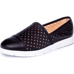 Espadryle i Oxfordki Ballin. Czarne espadryle damskie Ballin, bez wzorów, ze skóry, bez obcasa. Za 1680,00 zł.