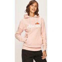 Ellesse - Bluza. Niebieskie bluzy damskie Ellesse, z nadrukiem, z bawełny, z długim rękawem, długie, z kapturem. W wyprzedaży za 159,90 zł.