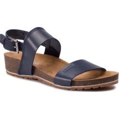 Sandały BIG STAR - DD274A015 Navy. Niebieskie klapki damskie marki BIG STAR, bez wzorów, ze skóry, bez obcasa. Za 159,00 zł.