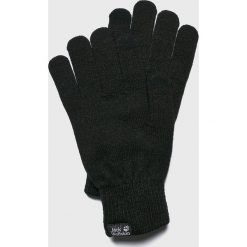 Jack Wolfskin - Rękawiczki. Czarne rękawiczki męskie marki Jack Wolfskin, bez wzorów, z dzianiny. W wyprzedaży za 59,90 zł.