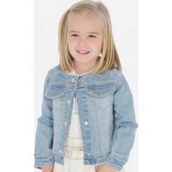 Mayoral - Kurtka dziecięca 92-134 cm. Niebieskie kurtki dziewczęce Mayoral, bez wzorów, z elastanu, krótkie, bez kaptura. Za 156,90 zł.