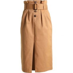 Spódniczki trapezowe: Topshop TOBACCO UTILITY MIDI Spódnica trapezowa tobacco
