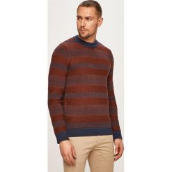 Selected - Sweter. Pomarańczowe swetry męskie Selected, xxl, bez wzorów, z bawełny, z okrągłym kołnierzem, bez kaptura. W wyprzedaży za 119,90 zł.