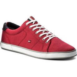 Tenisówki TOMMY HILFIGER - Iconic Long Lace Sneaker FM0FM01536 Tango Red 611. Czerwone półbuty męskie TOMMY HILFIGER, na co dzień, bez wzorów, z gumy, eleganckie, bez zapięcia. Za 279,00 zł.