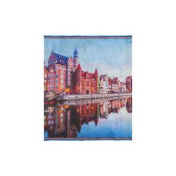 Poszetka jedwabna dwustronna z miastem GDAŃSK. Poszetki męskie Em men's accessories, bez wzorów, z jedwabiu, eleganckie. Za 99,99 zł.