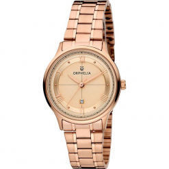 Zegarek kwarcowy w kolorze różowozłotym. Żółte, analogowe zegarki damskie Esprit Watches, ze stali. W wyprzedaży za 272,95 zł.