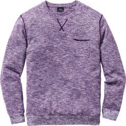Swetry klasyczne męskie: Sweter Regular Fit bonprix jagodowo-biały melanż