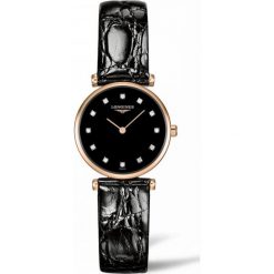 LONGINES La Grande Classique de Longines L4.209.1.57.2. Czarne zegarki damskie marki LONGINES, złote. Za 4960,00 zł.