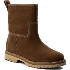 Botki TIMBERLAND - Chamonix Vallewinter A1J8Z Dark Rubber. Brązowe buty zimowe damskie marki Timberland, z gumy, na obcasie. W wyprzedaży za 489,00 zł.