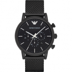 Zegarek EMPORIO ARMANI - Luigi AR1968 Black/Black. Czarne zegarki męskie Emporio Armani. Za 1890,00 zł.