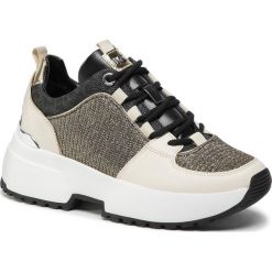 Sneakersy MICHAEL MICHAEL KORS - Cosmo Trainer 43F9CSFS3D Blk/Gold. Brązowe półbuty damskie MICHAEL Michael Kors, ze skóry ekologicznej. W wyprzedaży za 669,00 zł.