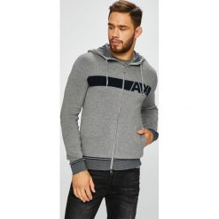 Armani Exchange - Bluza. Czarne bluzy męskie rozpinane marki Armani Exchange, l, z materiału, z kapturem. Za 599,90 zł.