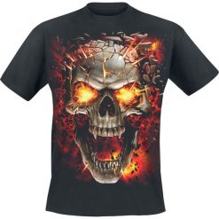 Spiral Skull Blast T-Shirt czarny. Czarne koszulki męskie Spiral, l, z nadrukiem, z bawełny, z okrągłym kołnierzem. Za 74,90 zł.