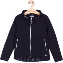 Bluza. Czarne bluzy dziewczęce rozpinane CHIC UNIQUE, z bawełny, z długim rękawem, długie. Za 64,90 zł.