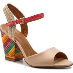 Sandały LORETTA VITALE - 50980 Atanado Blush. Brązowe klapki damskie marki Loretta Vitale, bez wzorów, ze skóry, bez obcasa, na obcasie. Za 289,00 zł.